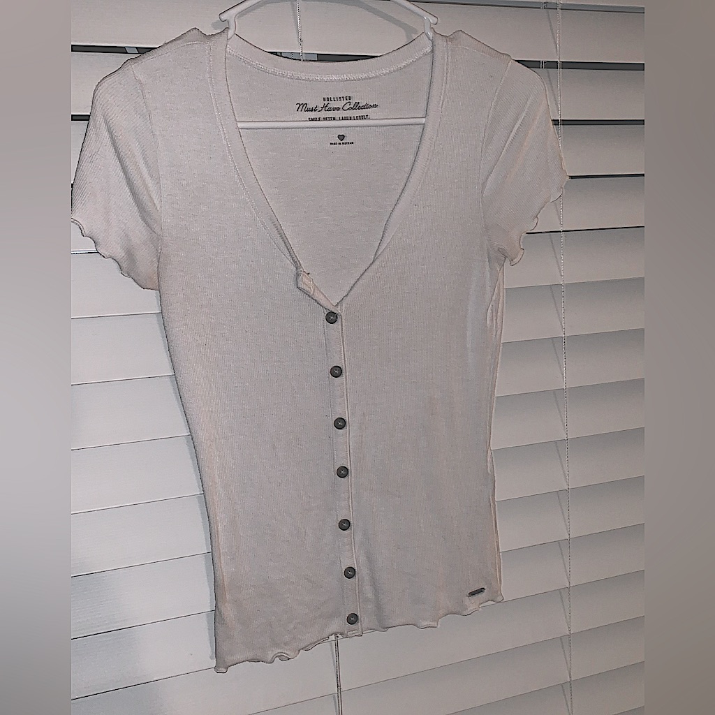 Hollister White Baby Tee